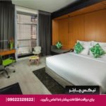 نمای داخلی اتاق Garden Classic با تخت دبل و منظره باغ در هتل Al Khoory Sky Garden دبی
