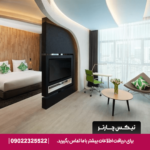 اتاق Sky Premium با تخت دبل، وان حمام و فضای نشیمن شیک در هتل Al Khoory Sky Garden دبی